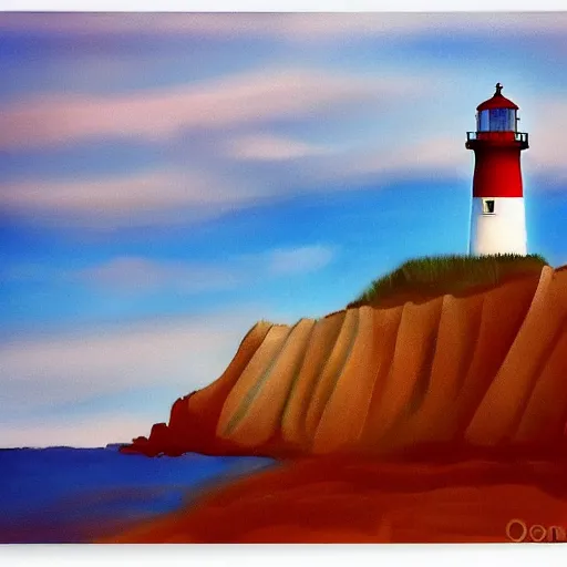 Image similar to lonely lighthouse style by oksana dobrovolska