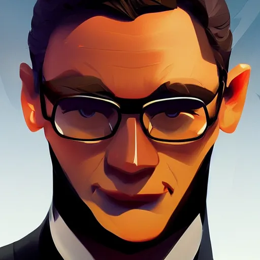 Image similar to face icon stylized minimalist agent 0 0 7, loftis, cory behance hd by jesper ejsing, by rhads, makoto shinkai and lois van baarle, ilya kuvshinov, rossdraws global illumination