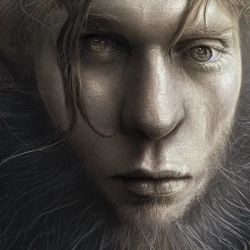 Image similar to closeup portrait shot of domhnall gleeson as puck, robin goodfellow, pooka, fairy wings, highly detailed, digital painting, artstation, concept art, soft focus, depth of field, artgerm, tomasz alen kopera, peter mohrbacher, donato giancola, wlop, boris vallejo