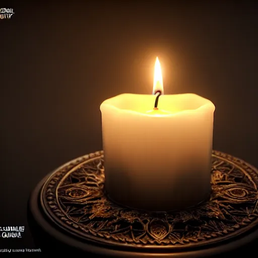 Image similar to A candle in the darkness, intricate details, eerie, highly detailed, photorealistic, octane render, 8k, unreal engine