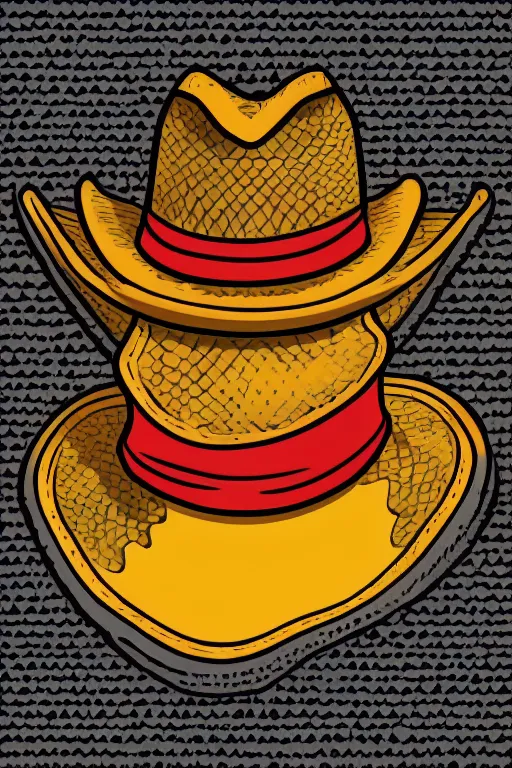 Prompt: A portrait of a snake that is a cowboy, sticker, colorful, illustration, highly detailed, smooth and clean vector curves, no jagged lines, vector art, smooth