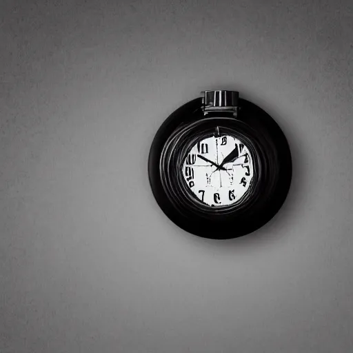 Image similar to face with eyes like clocks