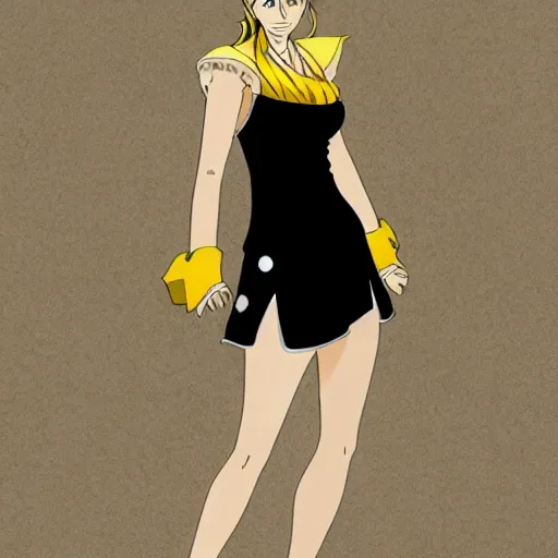 Image similar to A full body portrait of emma watson as Nami from one piece