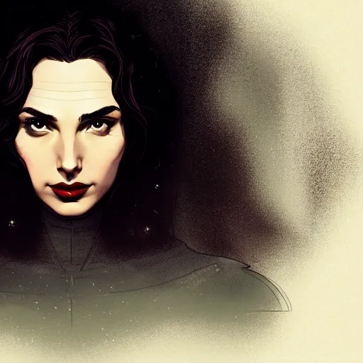 Image similar to Gal Gadot as Lady Macbeth, ambient lighting, 4k, alphonse mucha, lois van baarle, ilya kuvshinov, rossdraws, artstation