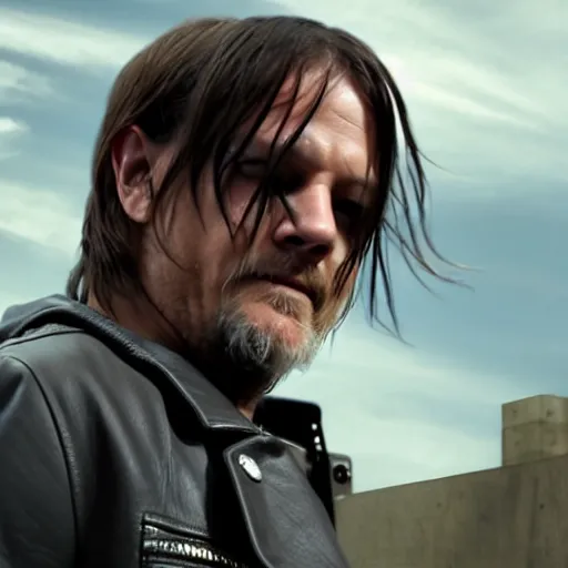 Image similar to Norman reedus As Ghostrider hyper realistic 4K quality