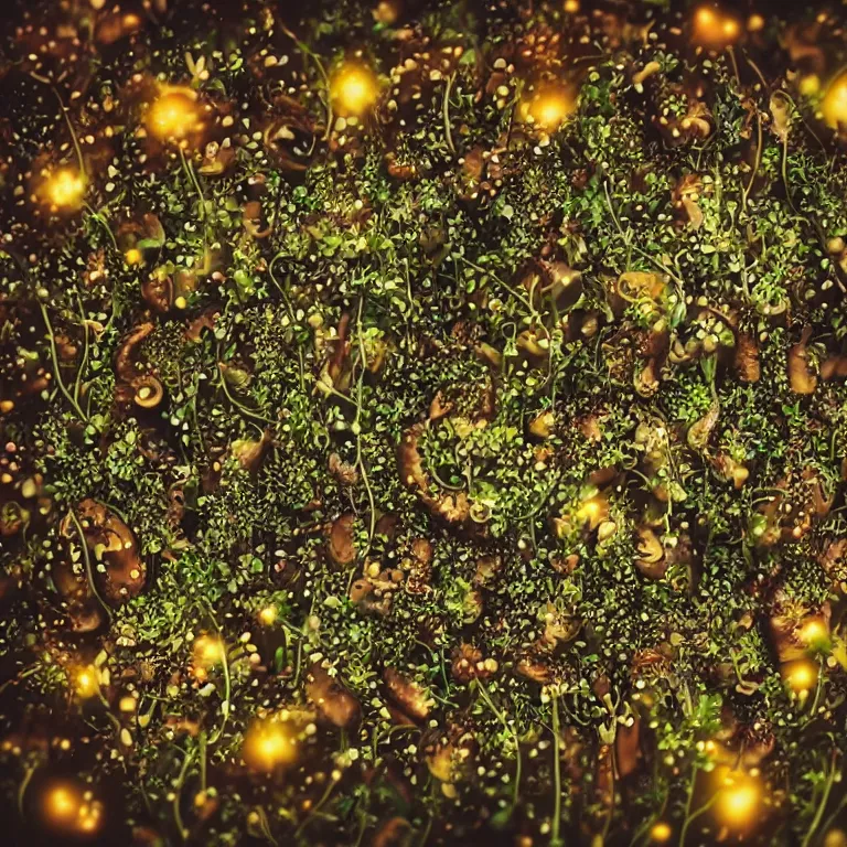 Prompt: double exposure of dally life, symbols of live, explosion, different sprouts and microgreens on mushrooms, cyber mushroom city, mushroom matrix, love is the most relevant theme, 8 k resolution, artistic mode, artistic, trending on instagram, long exposure, love art, serious, fantasy and dreams vibes, mushrooms style and macro style, spring vibes in twilight or sunset lights