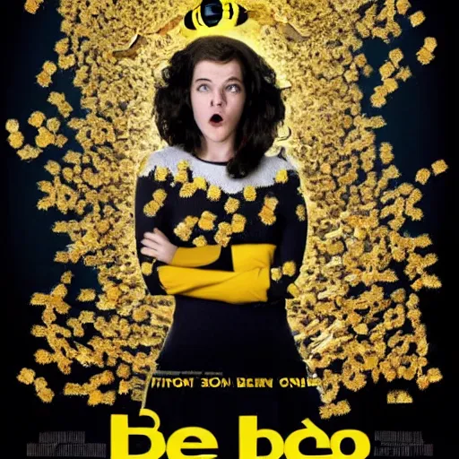 Prompt: movie poster of a bee addict who is addicted to being stung by bees