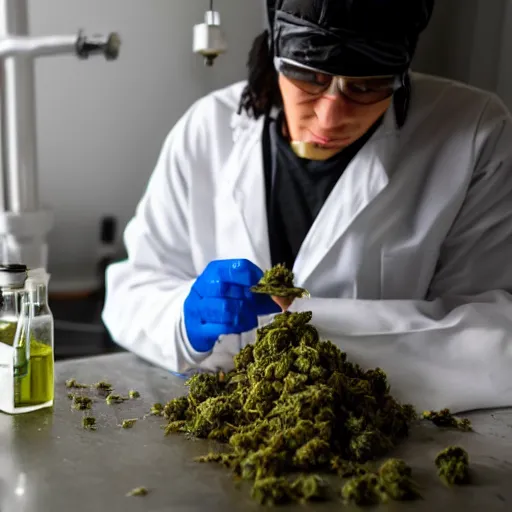 Image similar to Cannabis extraction in a white coat laboratory