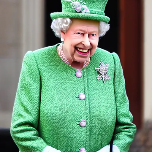 Prompt: queen elizabeth screaming