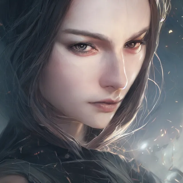 Image similar to illustration of a woman her eyes are focused, she is bewitched, by artgerm and wlop and greg rutkowski, trance, hypnotic, digital art, extreme detail, realistic lighting, cinematic composition, concept art, sharp focus, colorful, photorealistic eyes, 8 k