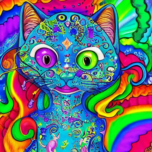 Image similar to cat seahorse shapeshifter, long haired humanoid fursona, detailed painterly digital art by lisa frank and louis wain, furaffinity, trending on deviantart