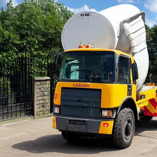 Prompt: london machinery, cement truck