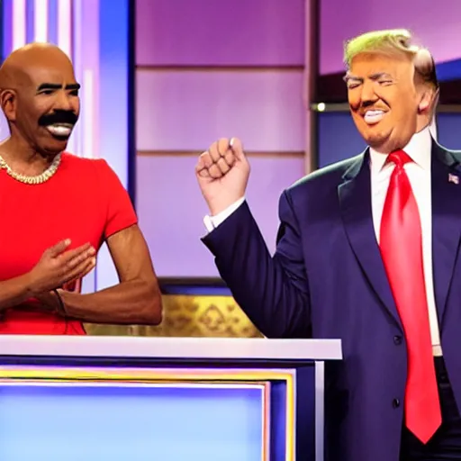 Image similar to donald trump meet steve harvey in family feud ( 2 0 1 6 )