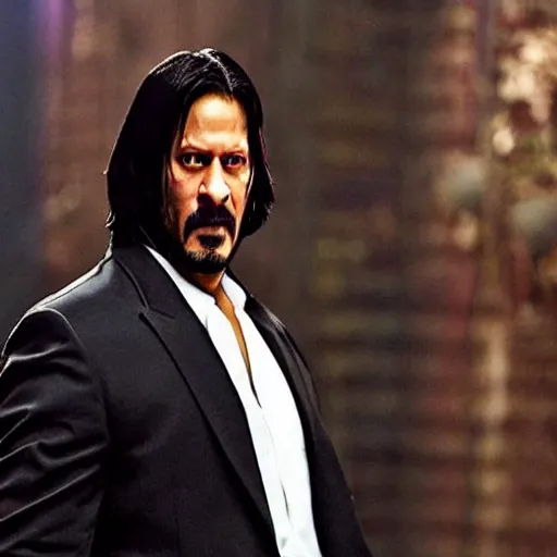 Prompt: shahrukh khan as john wick