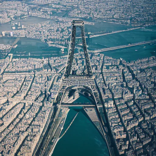 Prompt: aerial view of the city of Paris underwater, trending on 500px, canon 5D mk2