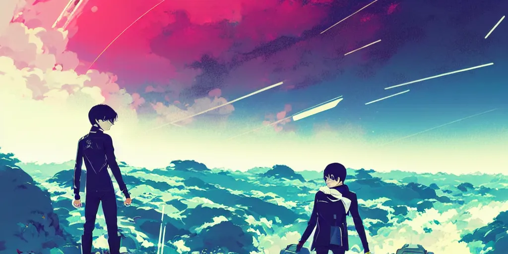 Prompt: poster of a kamen rider rx by ilya kuvshinov, cloudy sky background lush landscape ln illustration concept art anime key visual trending pixiv by victo ngai fanbox by greg rutkowski makoto shinkai takashi takeuchi studio ghibli