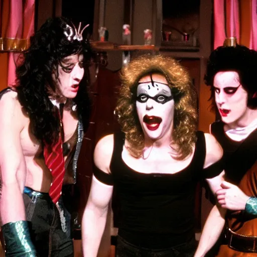 Prompt: Two Tommy Wiseau film students make a movie about friendship, but they actually just end up remaking Rocky Horror Picture Show