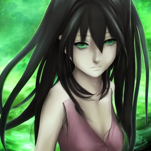 Image similar to saya (from saya no uta) trying to eat you hd 8k deviantart by urobuchi gen, aramaki shinji