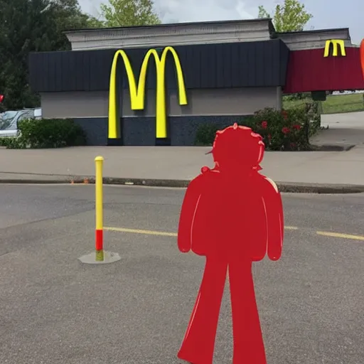 Image similar to a mczombie at the mcdonalds