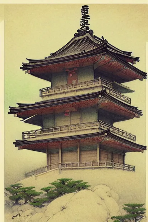 Image similar to (((((1950s japanese temple . muted colors.))))) by Jean-Baptiste Monge !!!!!!!!!!!!!!!!!!!!!!!!!!!