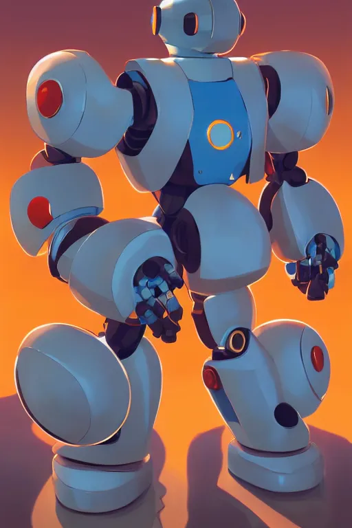 Image similar to metabots medabots medarotto medarot robot minimalist comics, behance hd by jesper ejsing, by rhads, makoto shinkai and lois van baarle, ilya kuvshinov, rossdraws global illumination ray tracing hdr radiating a glowing aura