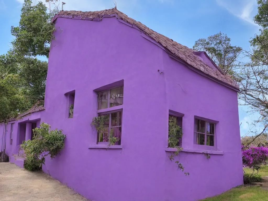 Prompt: purple house