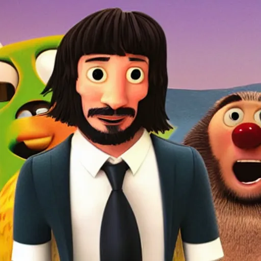 Prompt: Keanu Reeves in Pixar\'s Up