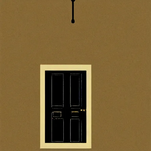 Prompt: poster for a short dramatic film called'liminal '. the poster follows the concept of liminality and the center element is a tiny wooden door. movie poster, advertisement, high detail, sharp, minimalistic, trending on artstation