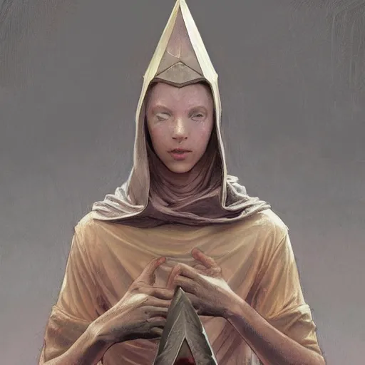 Image similar to Pyramid Head from Silent hill, highly detailed, digital painting, artstation, concept art, smooth, sharp focus, illustration, ArtStation, art by artgerm and greg rutkowski and alphonse mucha and J. C. Leyendecker and Edmund Blair Leighton and Katsuhiro Otomo and Geof Darrow and Phil hale and Ashley wood and Ilya repin and Charlie Bowater