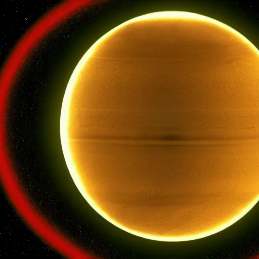 Image similar to planet made entirely of plutonium-239 going supercritical