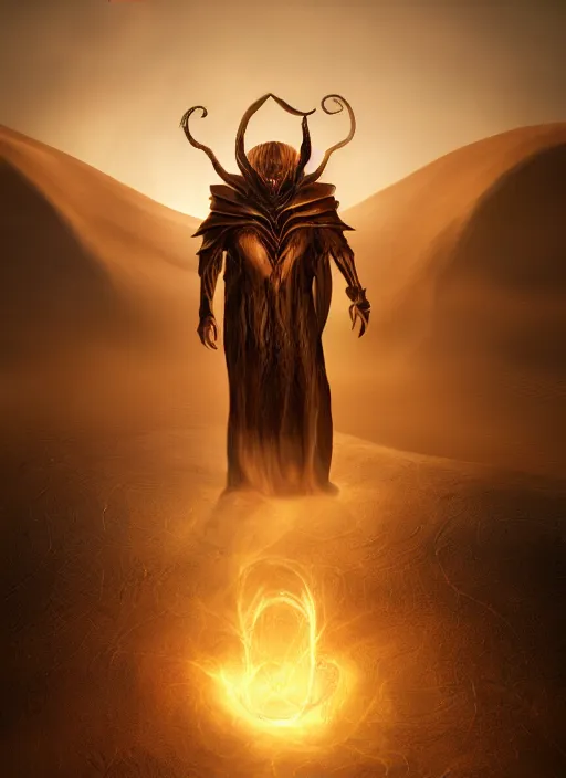 Image similar to magical creature dune, ultra detailed fantasy, elden ring, realistic, dnd character portrait, full body, dnd, rpg, lotr game design fanart by concept art, behance hd, artstation, deviantart, global illumination radiating a glowing aura global illumination ray tracing hdr render in unreal engine 5