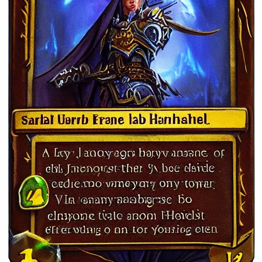 Prompt: sauron as a hearthstone card