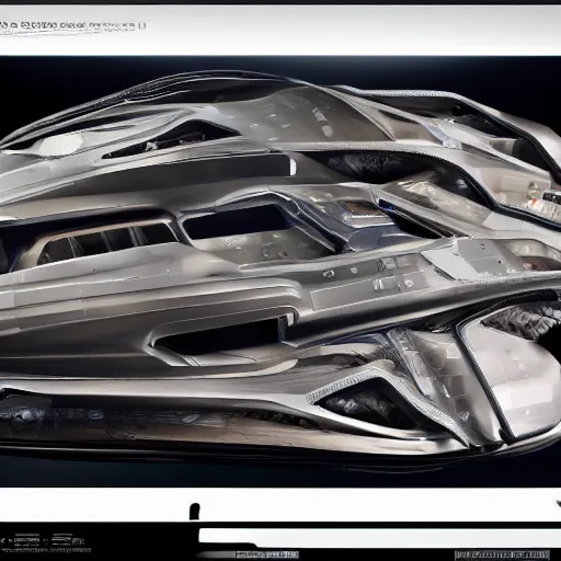 Image similar to car : motherboard forms designed by zaha hadid sci-fi futuristic ultra realistic photography, keyshot render, octane render, unreal engine 5 render, high oiled liquid glossy specularity reflections, ultra detailed, golden hour, dramatic lighting 4k, 8k, 16k in the style ofblade runner 2049 Cyberpunk 2077 ghost in the shell thor 2 marvel film : tilt shift: sharp focus