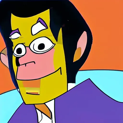 Image similar to willem dafoe in a 6 0's hanna barbera adventure show cartoon, limited animation, in the style of stephen destefano and jackson publick - h 7 6 8