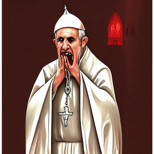 Prompt: the screaming pope