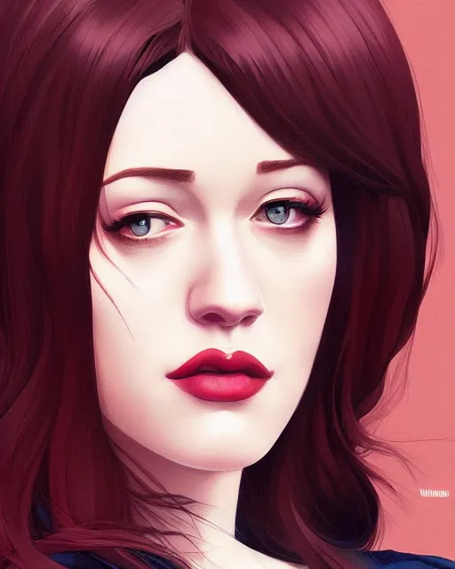 Image similar to kat dennings christina hendricks jennifer tilly, wearing jeans, by wlop and ilya kuvshinov and artgerm, gorgeous, stunning, alluring, artstation, deviantart, digital art