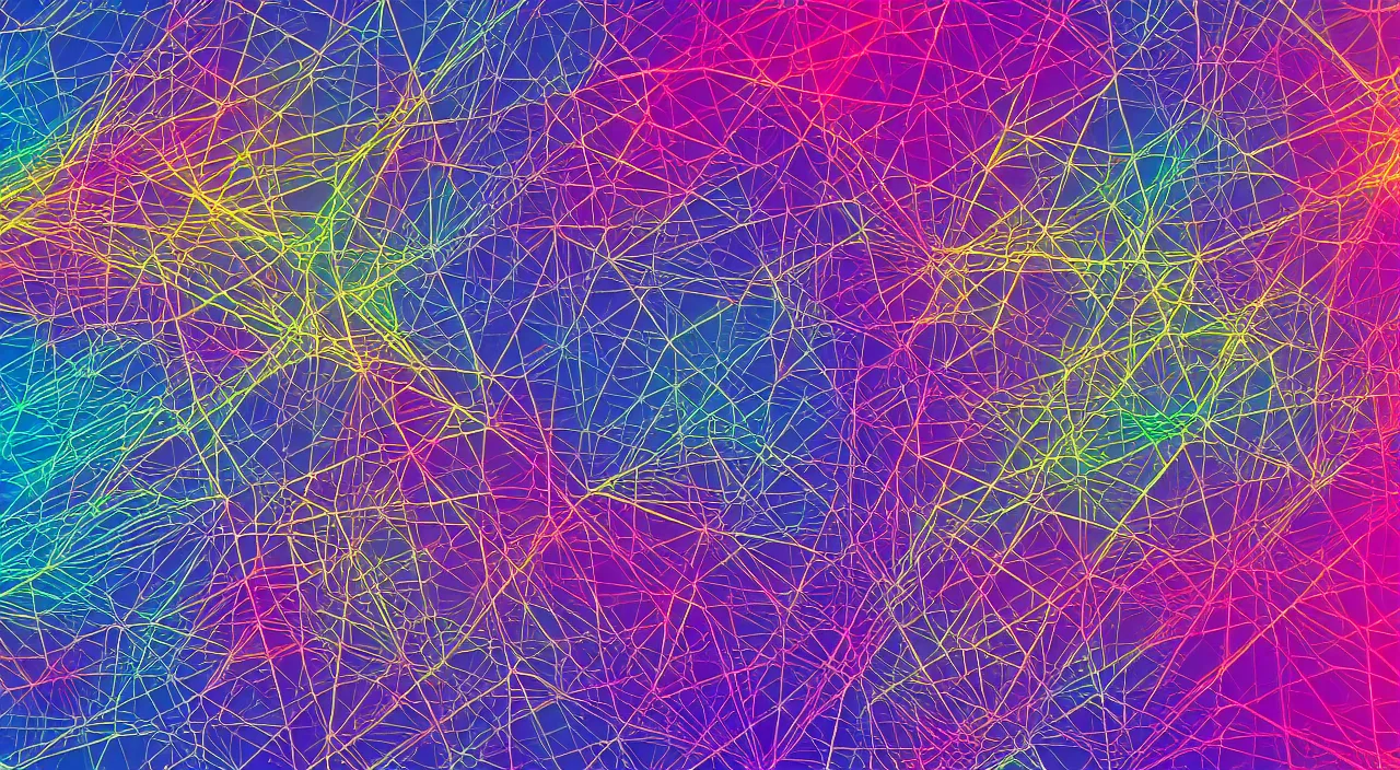 Prompt: A desktop wallpaper that visualizes AI, geometric but organic, visualize, iPhone wallpaper, vivid colors, Machine Learning, surrealism