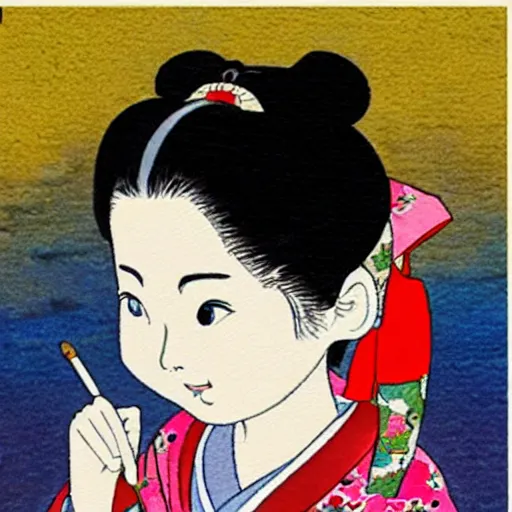 Image similar to ben shapiro in the tale of princess kaguya ( 2 0 1 3 ), beautiful, bright, smooth, wholesome, watercolor