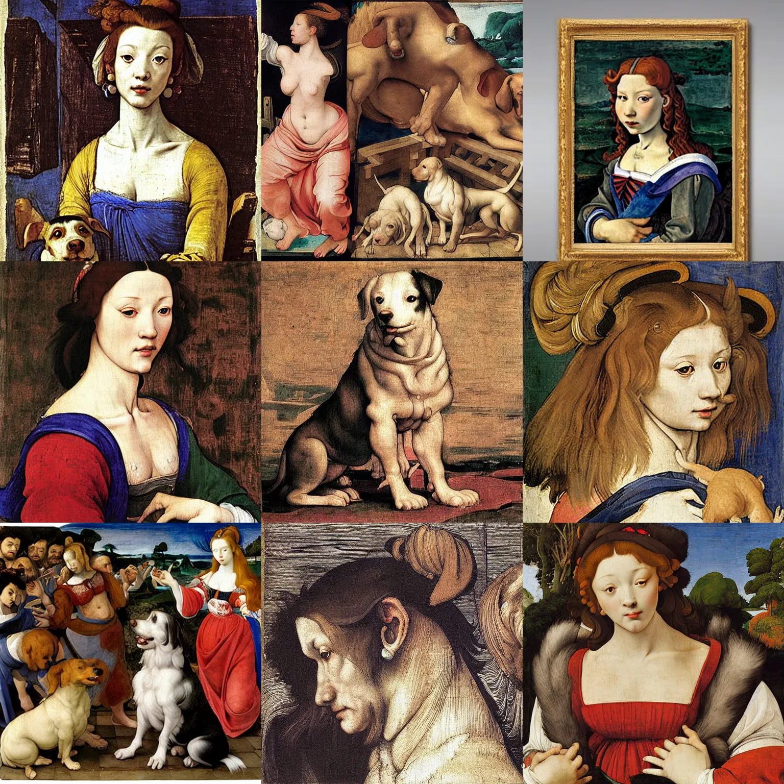 Prompt: dog dog dog dog dog dog dog dog by Sandro Botticelli by Leonardo da Vinci by Albrecht Dürer by Michelangelo by Raphaelby Caravaggio by Peter Paul Rubens by Artemisia Gentileschi by Gian Lorenzo Bernini by Diego Velázquez by Rembrandt by Jan Vermeer by Katsushika Hokusai by Utagawa Hiroshige by Eugène Delacroix by Édouard Manet by Edgar Degas by Paul Cézanne by Claude Monet by Mary Cassatt by Paul Gauguin by Vincent van Gogh by Gustav Klimt by Henri Matisse by Pablo Picasso by Amadeo Modigliani by Diego Rivera by Georgia O’Keeffe by René Magritte by Mark Rothko by Salvador Dalí by Frida Kahlo by Jackson Pollock by Andy Warhol by Jean-Michel Basquiat by Yayoi Kusama by Ai Weiwei by Keith Haring by Takashi Murakami by Banksy