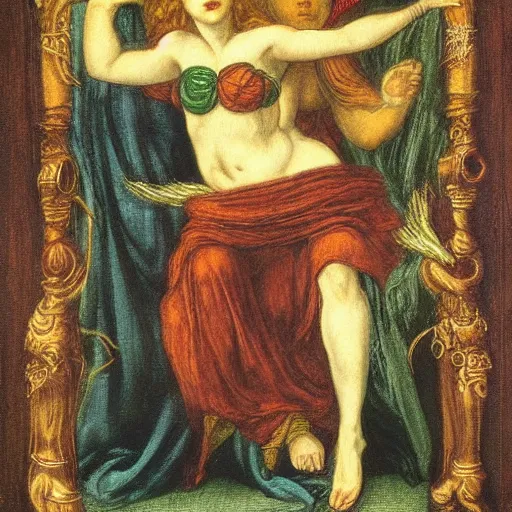 Prompt: ulysses meets witch circe, the odyssey, art by dante gabriel rossetti