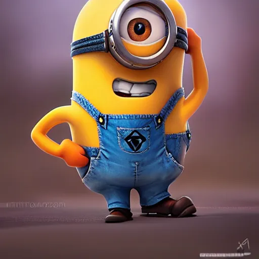 an epic painting minion, saluting to pay respect to | Stable Diffusion