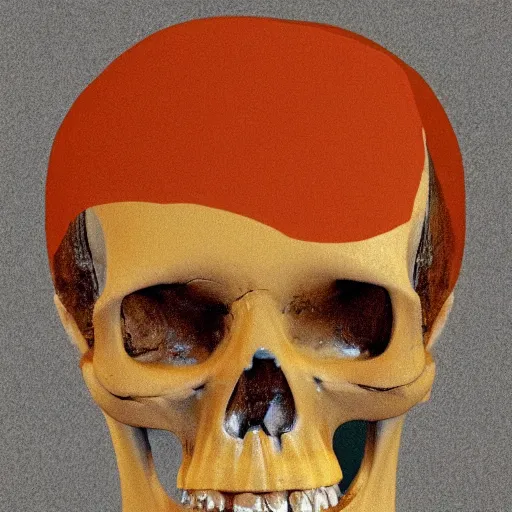 Prompt: a cross section of donald trump's skull containing a small man in a reclining chair