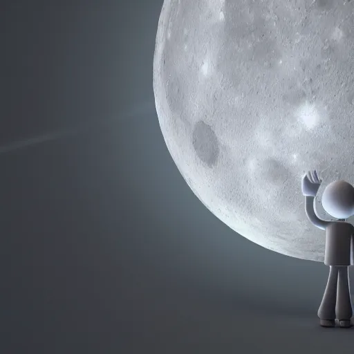 Prompt: moonman!!, detailed, 8 k, hd, sharp focus, octane render, volumetric light