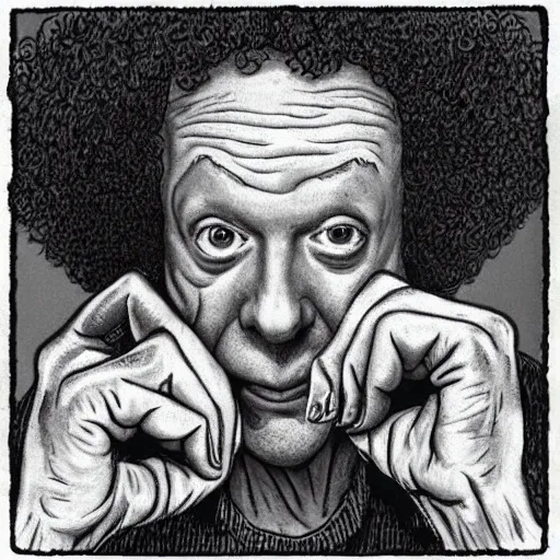 Prompt: “ richard simmons in the style of robert crumb”