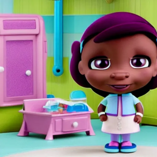 Image similar to doc mcstuffins fixing a toy