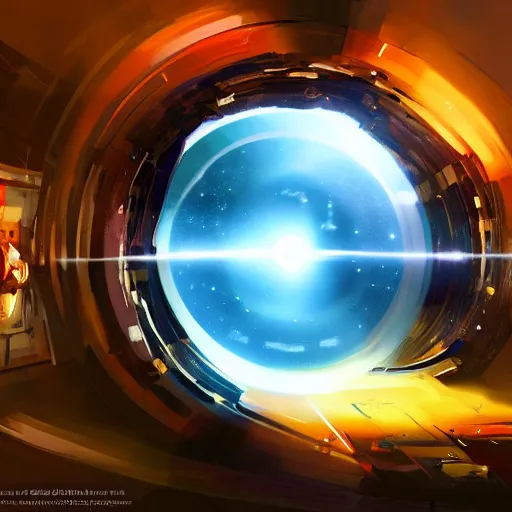 Prompt: concept art of a star inside a fusion reactor by jama jurabaev, cinematic shot, brush hard, artstation, cgsociety, high quality, brush stroke