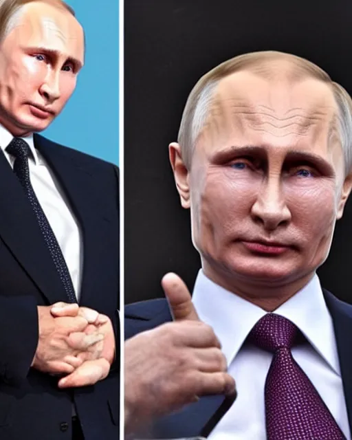 Image similar to Putin looks like a character from JoJo's bizarre adventure