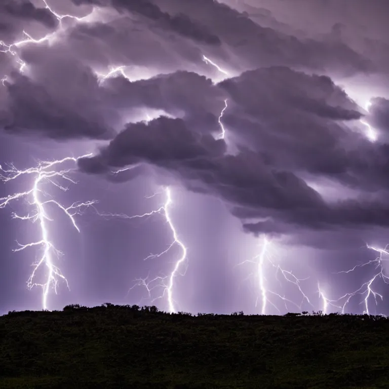 Prompt: lightning strikes a close up of a dark cloud with a cloudy sky photoshot by elliott verdier