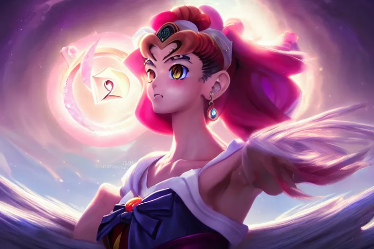 Prompt: [ important ] amazing masterclass portrait of sailor moon ], hearthstone splash art, deiv calviz, splash art, natural light, elegant, intricate, fantasy, atmospheric lighting, by greg rutkowski, hearthstone splash art, hd wallpaper, ultra high details, cinematic composition, professional master piece made in one year