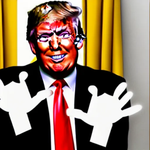 Image similar to donald trump with tiny hands